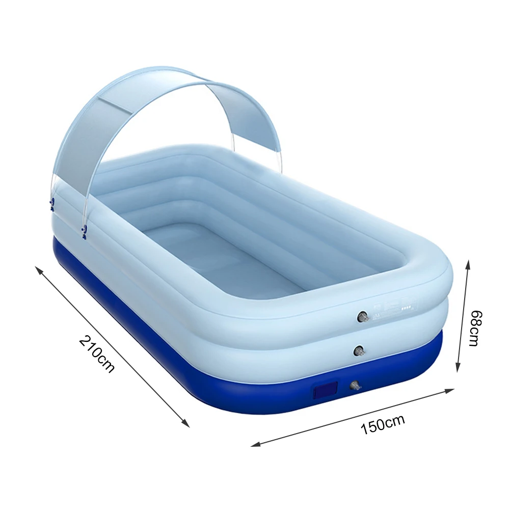 Tradineur - Piscina hinchable infantil con 3 anillos multicolor - Incluye  parche de reparación, inflables de verano (400 litros