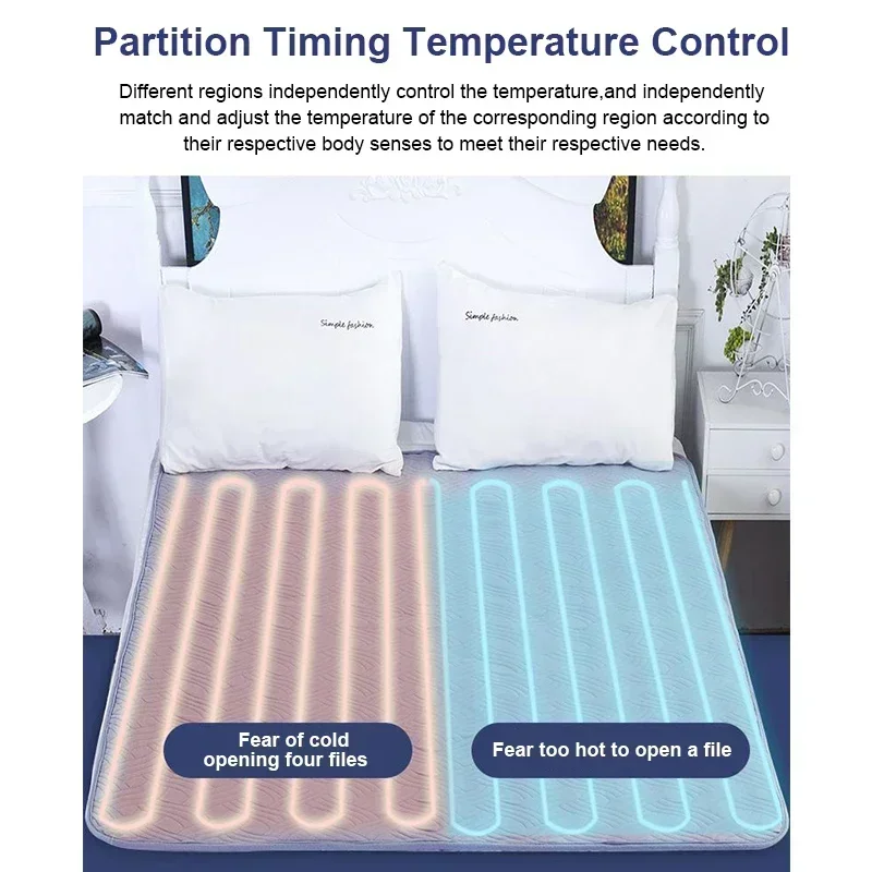 220V/110V Electric Heating Blanket Automatic Thermostat Double Body Warmer Room Bed Mattress Electric Heated Carpets Mat Heater 4