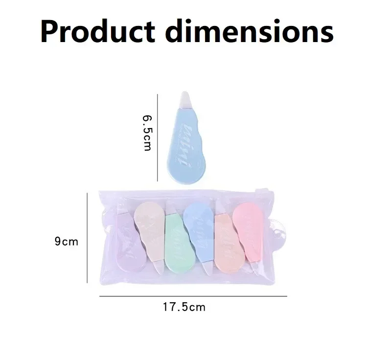 Tape Corrector Sweet Things for School Kawaii Stationery Ribbon Corrector Tape Putty XZD01 6PCS correction tape