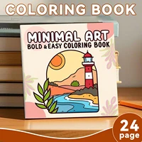 MINIMAL ART BOLD & EASY Patterns Coloring Book for Adults Cute Drawing Book Perfect Gift for Party and Birthday 2