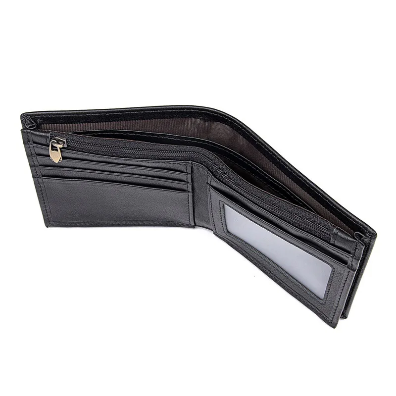 Casual RFID Blocking Leather Wallet Short Men's Money Clip Card Holder