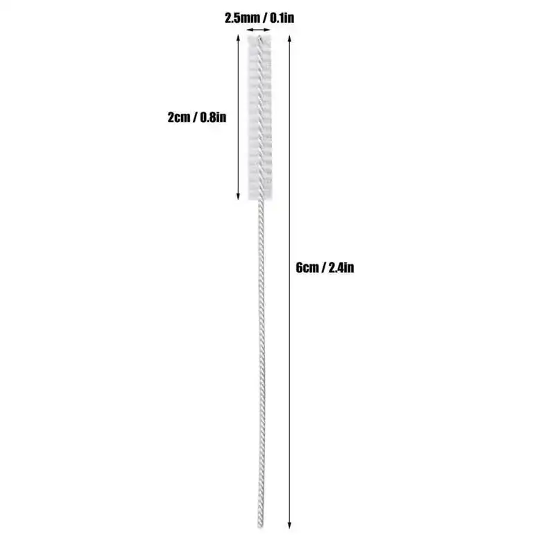10Pcs 2.5mm Portable Hearing Aid Vent Cleaning Brush Nylon Hair Soft Brush Hearing Aid Tube Air Holes Cleaning Tool Accessories 5