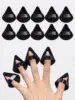 10pcs Triangle Shape Velvet Powder Puffs, Soft Makeup Blender Sponges For Face Contouring, Eyes & Corners 3