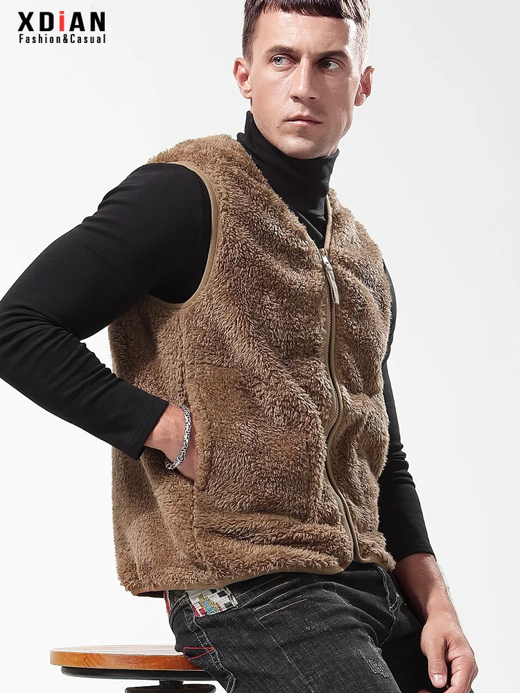 

Двусторонний бархатный утолщенный теплый зимний меховой жилет