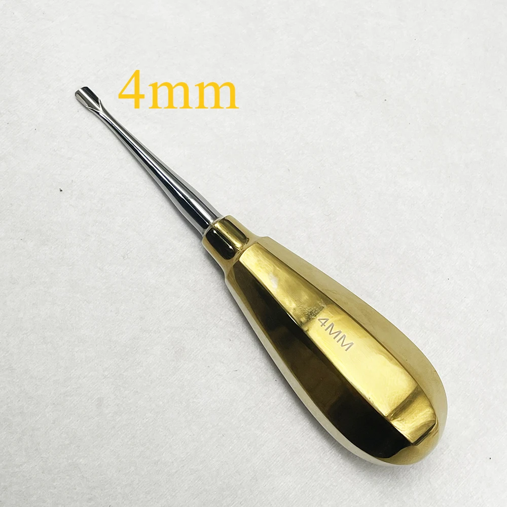 Pet Dental Instruments Feline Canine Dental Elevators with Auxiliary Wing Short Handle Straight Root Elevators Oral Examination