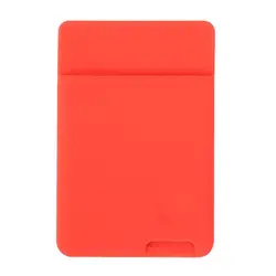 Sleek Self - Adhesive Card Holder Wallet (Red)