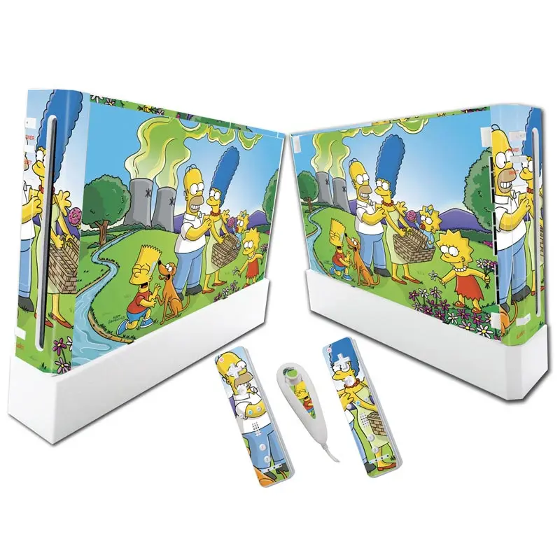 

The Simpsons Vinyl Skin Sticker Cover Wrap Protector for Nintendo Wii and controller skins Stickers