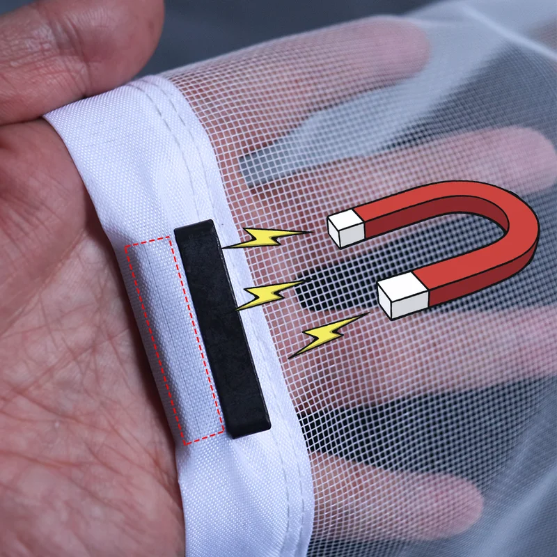 DTGJ Magnetic Door Screen Side opening style Mosquito Net White Anti Insect Invisible Mesh Custom Size Summer indoor - Image 3