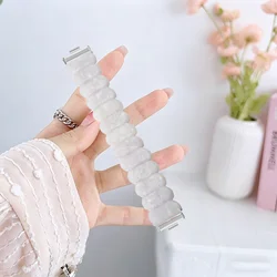 Summer Resin Elastic Bracelet Replacement for Huawei Band and Watch Series (Pearl white)