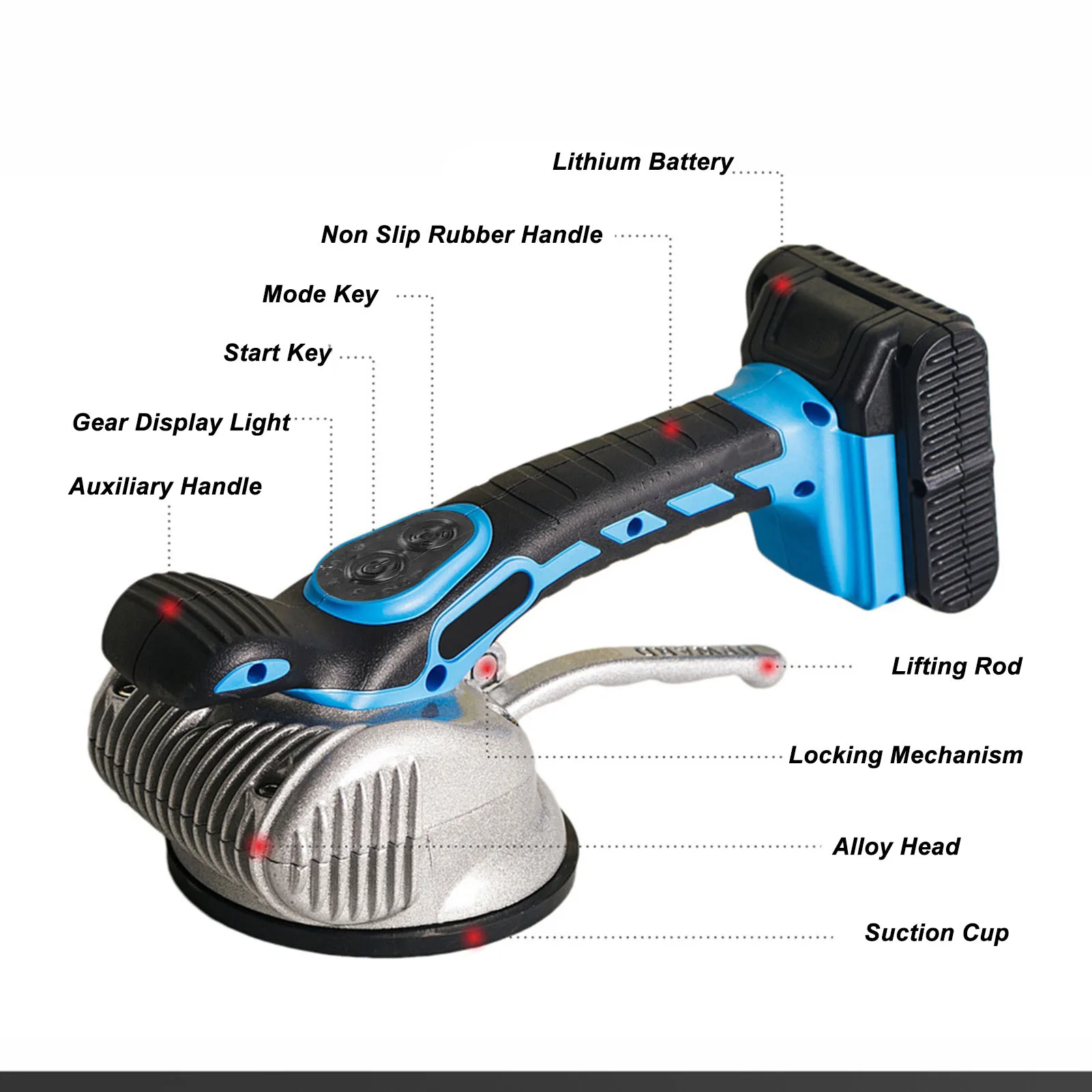 360W Tile Tiling Machine with Suction Cup 6 Speeds Adjustable Wall Floor Tile Vibrator US Plug AC100-240V Tiling Machine