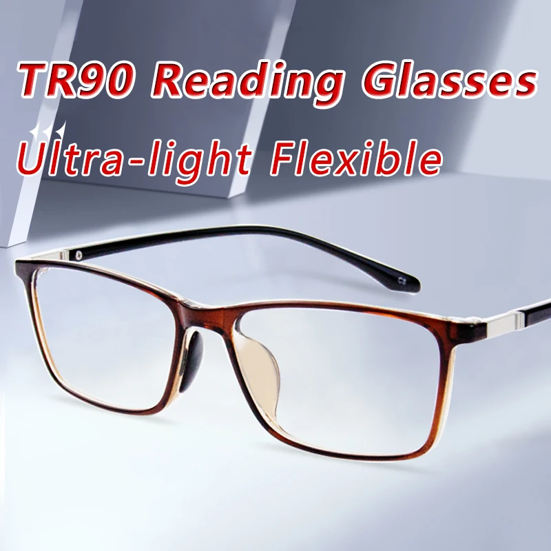 

Anti Blue Light Reading Glasses Ultralight TR90 Frame for Men Women, Transparent Optical Magnifying Glass Readers,Anti Eyestrain