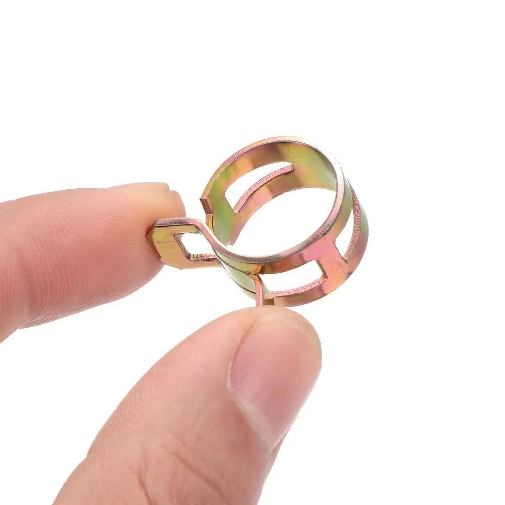 Hose Clamps Pipe Clamps 10Pcs 5-22mm Hose Clamp Spring Clip Fuel Line Hose Water Pipe Air Tube Clamps Fastener Welding Clip Steel Buckle Pipe Hoop
