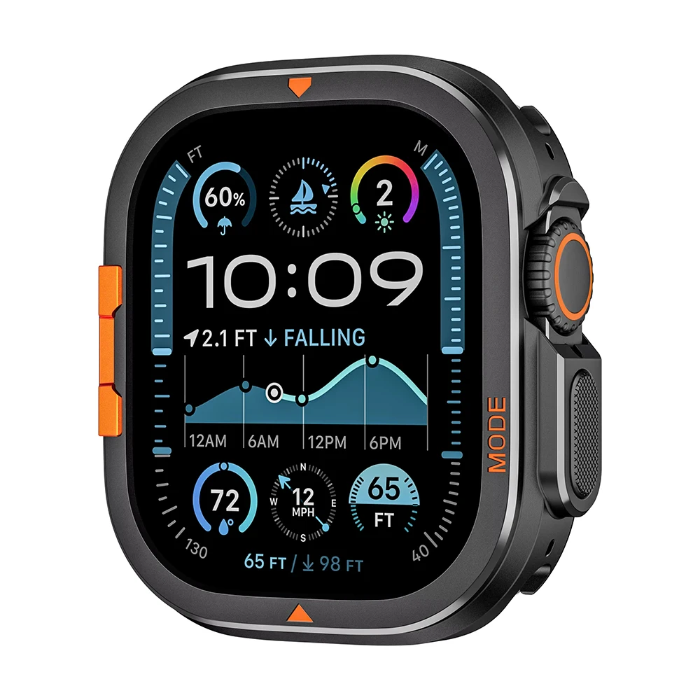 Enhanced Metal Protective Case for Apple Watch Ultra - Premium Aluminum Alloy Bumper Frame