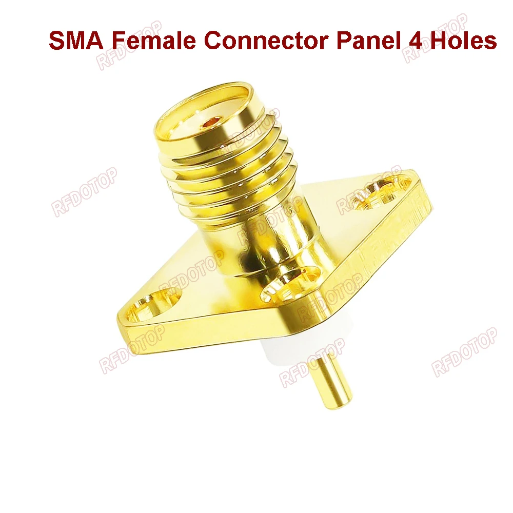 1 pcs sma panel mount connector sma female jack pcb converter 4 holes