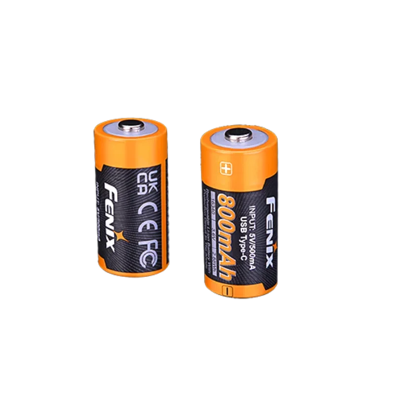 Rechargeable Lithium Battery FENIX ARB-L16-800UP 800mAh 16340 USB TYPE-C Rechargeable Li-ion Battery