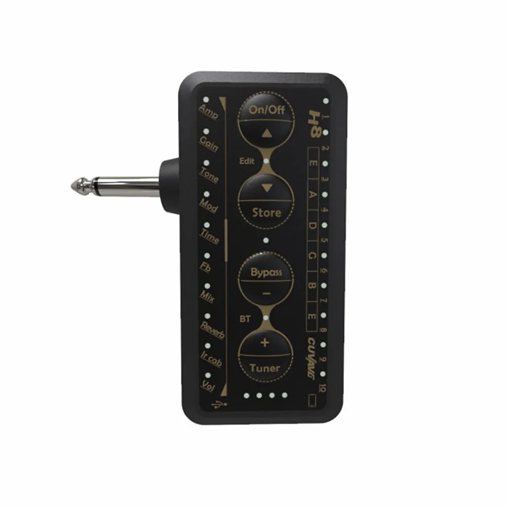 CUVAVE H8 Mini Amplifier Speakers Guitar Plug Amp Pa-1 Headphone Amplifier Acoustic Electric Bass Sound Pedal Board Delay