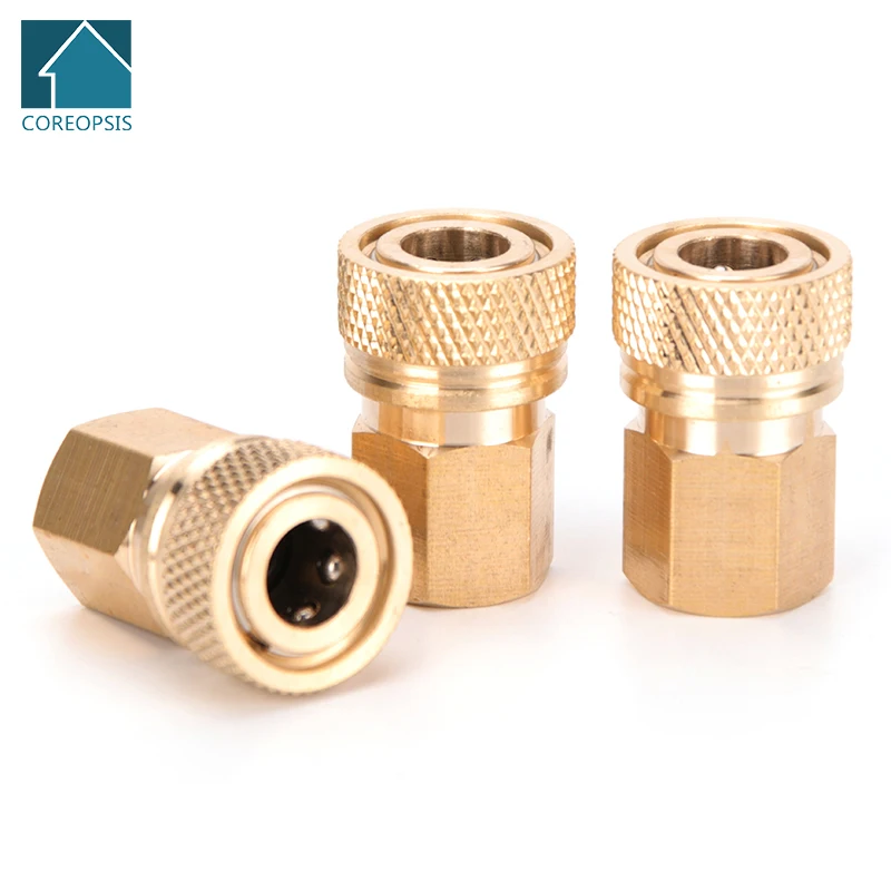 3pcs M10 Thread Quick Disconnect 8mm Release Couplings Air Refilling Coupler Sockets Copper Quick Connectors Releasing Fittings 3d printer 3pcs thsl 300 8d lead screw dia 8mm thread 8mm length 300mm trapezoidal spindle screw with 3pcs copper nut