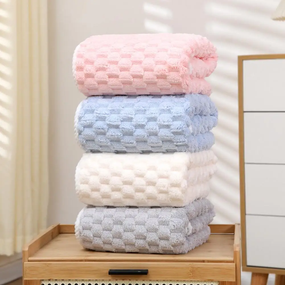 

Waffle Bath Towel Thickened Coral Velvet Bath Towel Thick Soft Towel Bath Toiletries Extra Bathroom Absorbent Multi Towel V4Q8