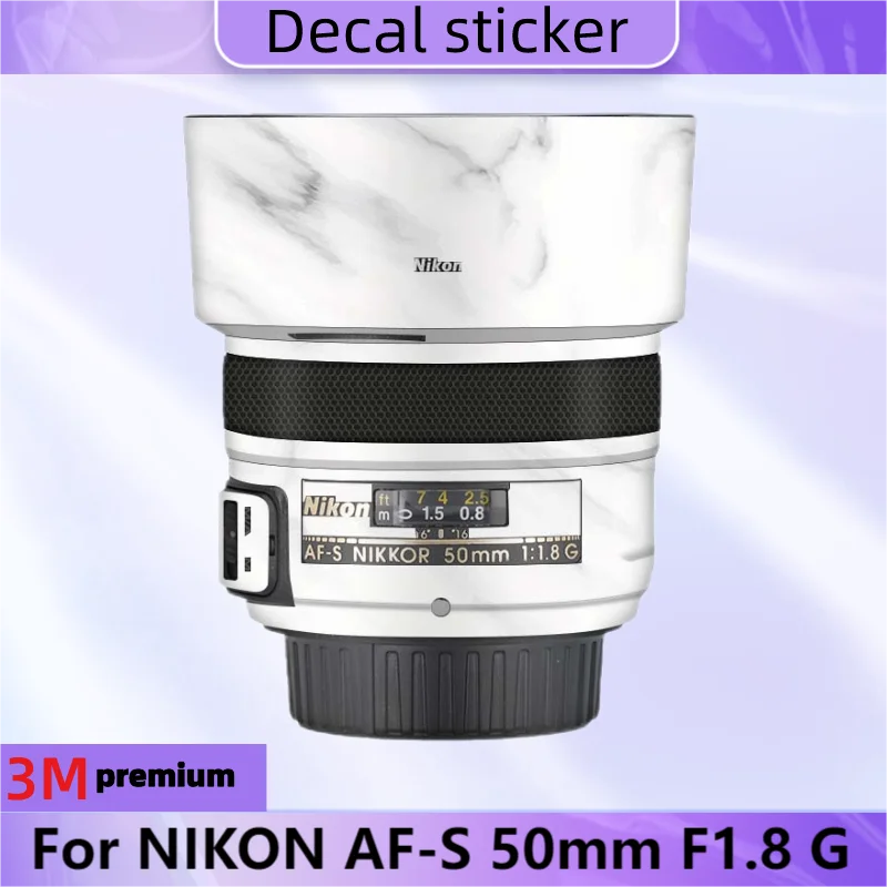 Per Nikon Af-S 50Mm F1.8 G Adesivo Per Lenti Decalcomania Protettiva Per La Pelle Pellicola Avvolgente In Vinile Cappotto Protettivo Antigraffio 50/1.