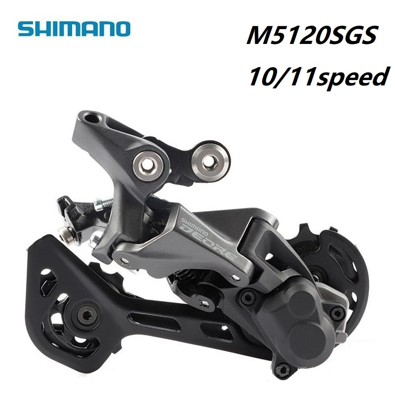 Cambio Posteriore Lungo Shimano Deore RD-M5120-SGS, Perfetto Per Mountain Bike (10 Velocità)