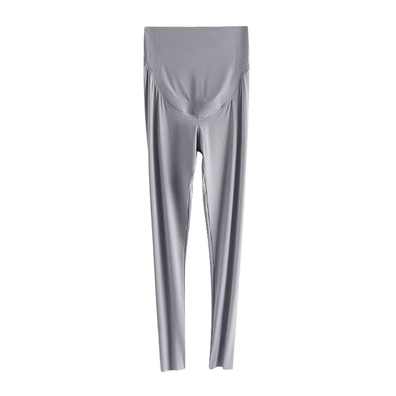 Lightweight Maternity Leggings Korean Style Nine-Piece Pants Thin Pregnant Women Clothes Simple Design Comfortable Stretchy Trou