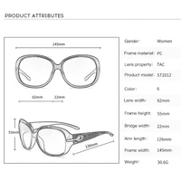 YSYX lunettes De soleil polarisées pour femmes marque lunettes De soleil design mode classique grand cadre verre femme Vintage Oculos De Sol ST2012 3