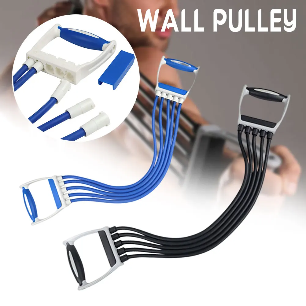 5 Tubes Pullers Band For Men Exercise Portable Bodybuilding Chest Developer For Fitness