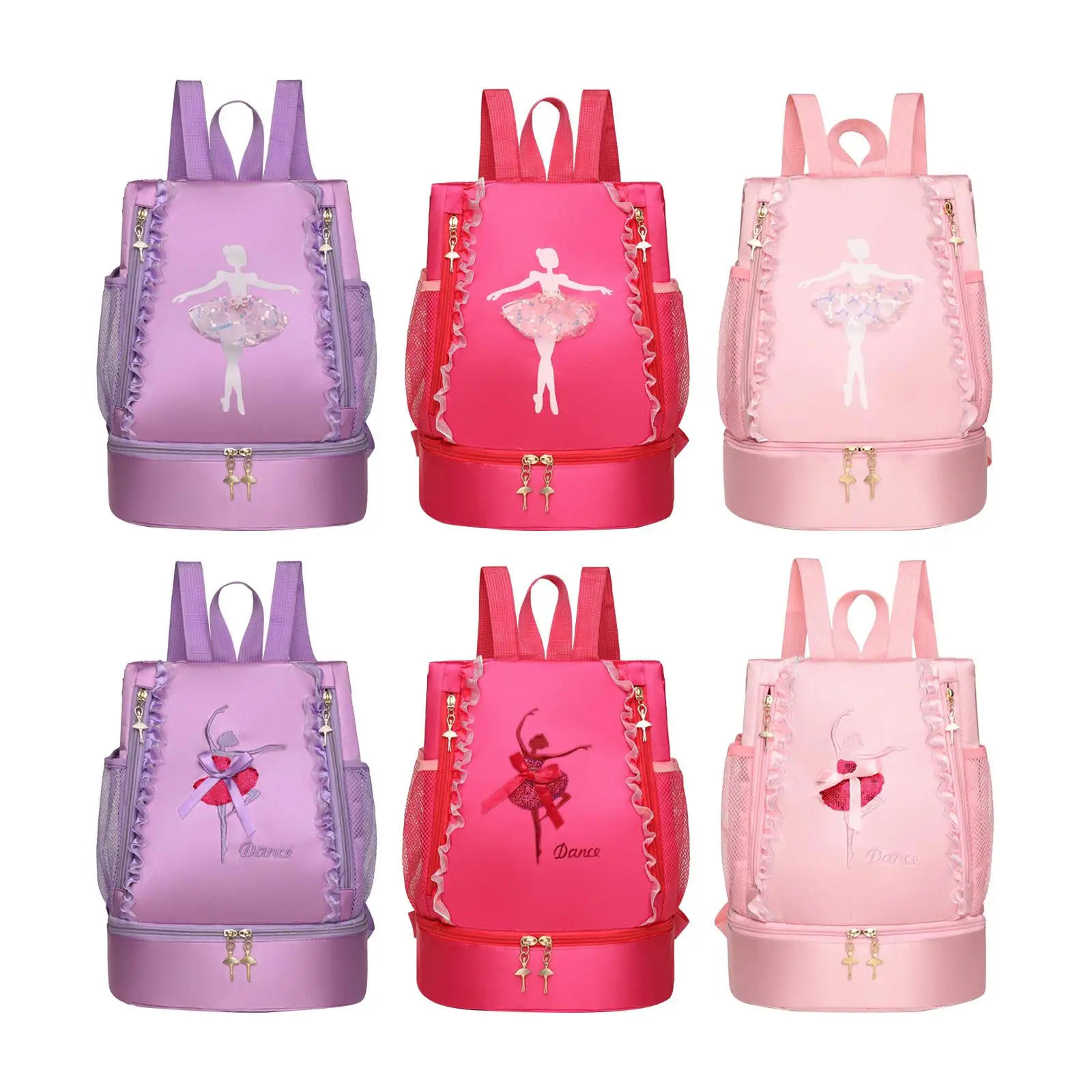 Borsa Personalizzata Per Balletto E Danza Bagbase - Stampa Glitter Rosa, Regalo Perfetto Per Ballerine