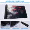 Ink Style Landscape Mountains Extended Gaming Mouse Pad - Large Non-Slip Rubber Base Mouse Pad with Stitched Edges and Washable 4