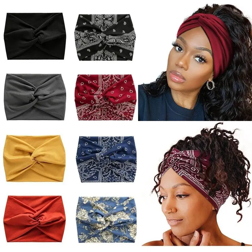 Loucent 5 Fasce Annodate Donna – Morbide E Antiscivolo, Accessori Capelli Alla Moda In Bianco E Cachi Cielo