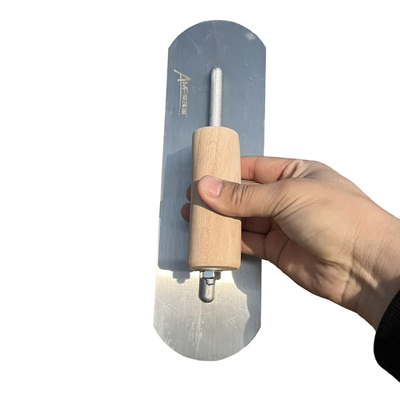 Round End Carbon Steel Concrete Finishing Pool Trowel with Wooden Handle L-Shank putty knife scraper drywall spatula wall scraper square notched trowel concrete hand edger