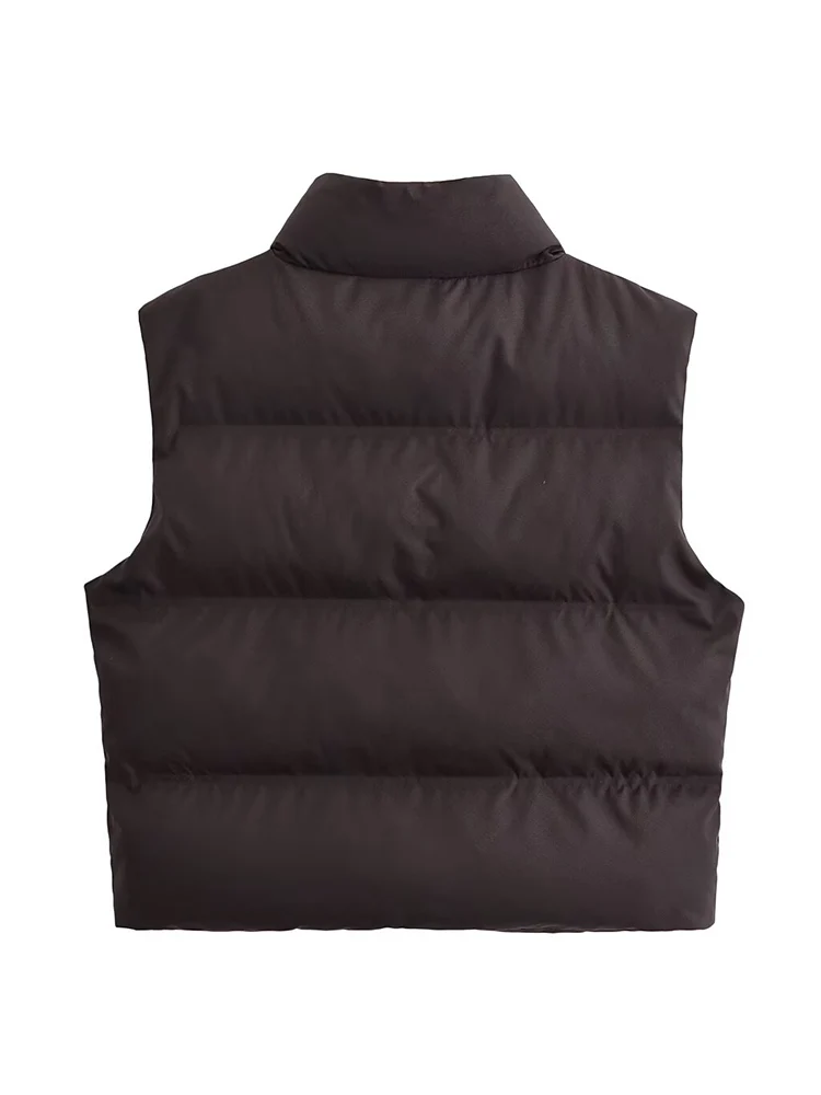 Women Jacket Vest Autumn Winter Warm Cotton  Sleeveless Simple Casual Vest Coat Fashion Solid Color Female Street Tank Top