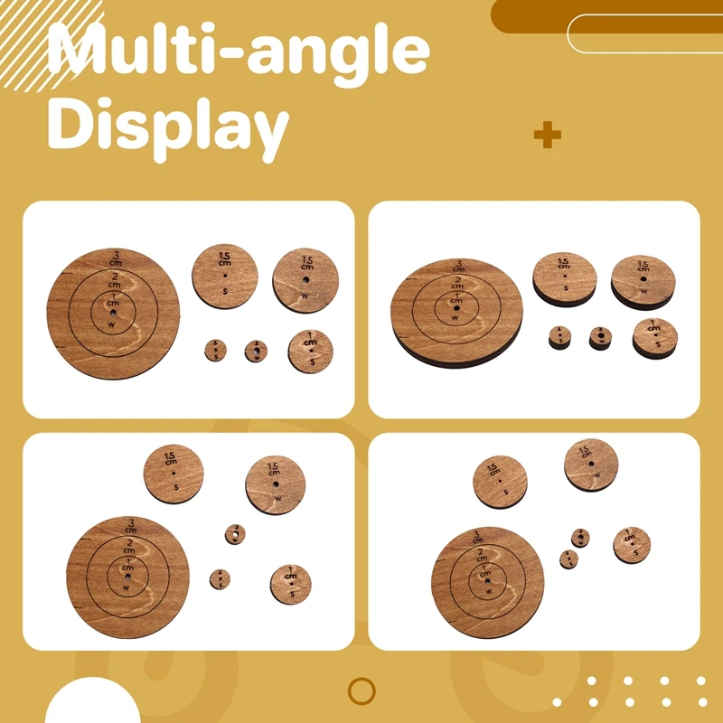 Jenerates Seam Circles,Wooden Circle Quilting Template, Circle Template Quilting Rulers And Templates,Marker (Metric)-AT64