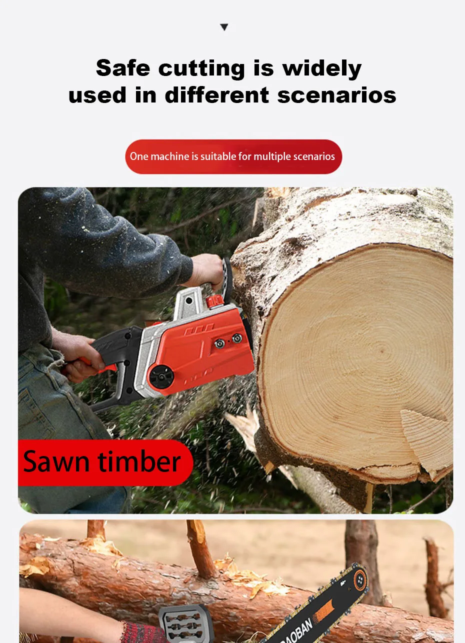 Handheld Electric Chain Saw Felling Saw Mini Chain Saw Tree Saw Powerful Electri