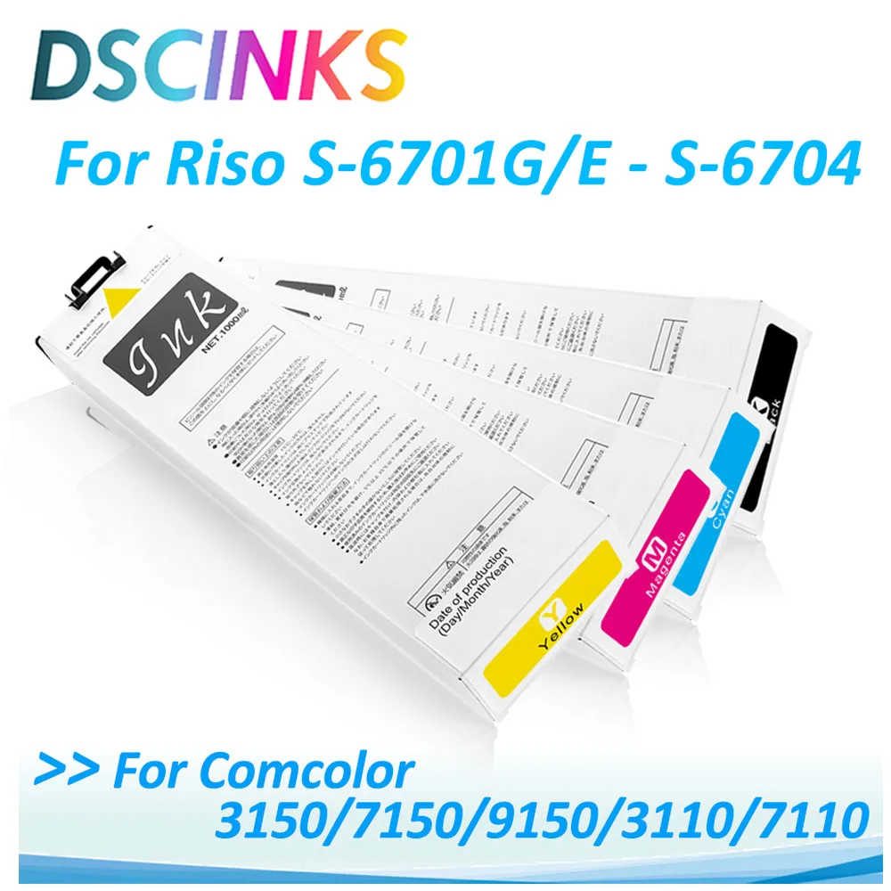Cartucho de Tinta com Chip Comcolor 3150 7150 9150 3110 7110 Riso S6701e 6704 Nova Chegada - Imagem 5