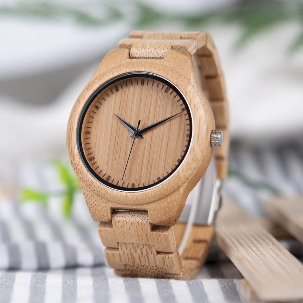 

BOBO BIRD Men Watches Top Japan Movement Quartz Wristwatch All Bamboo Watches in Gift Box D19 Fashion relógio masculino