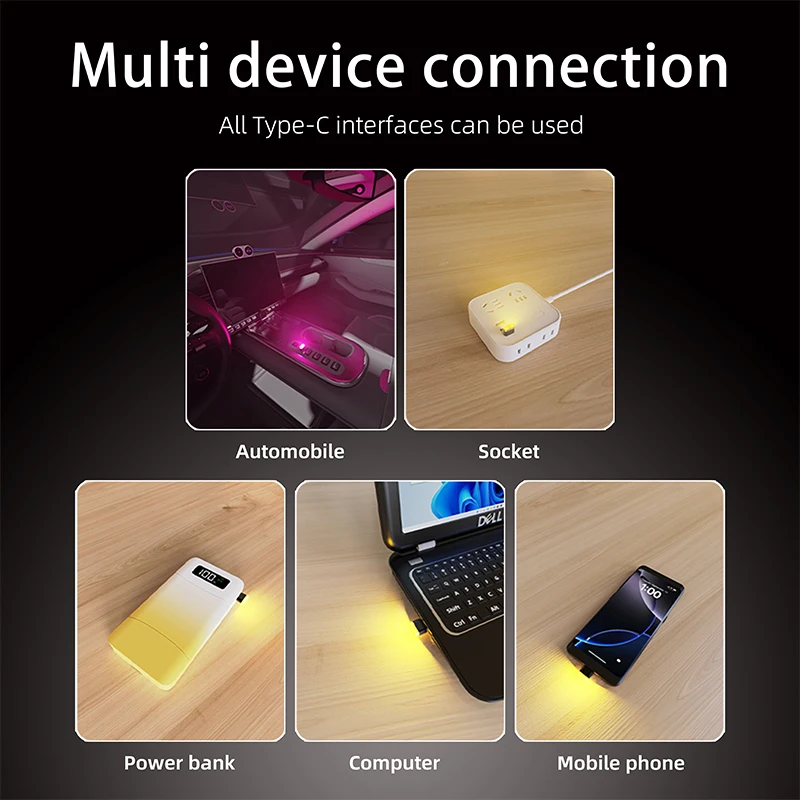 Mini Type-C LED Ambient Light – Portable Plug-and-Play Decorative Lighting