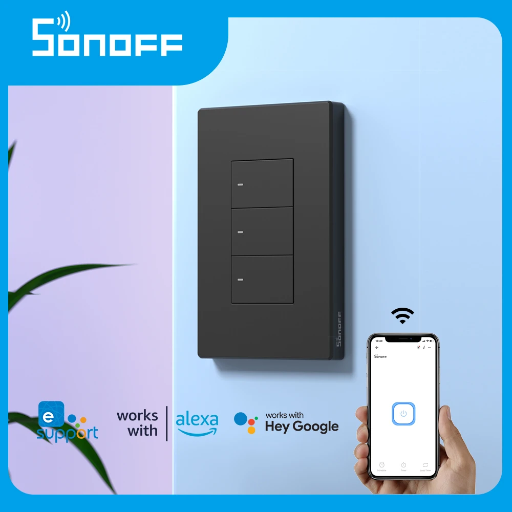 Sonoff M5 Switchman Smart Wall Switch 120 Us Type 1/2/3 Gang Mechanical