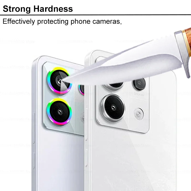 Premium 3D Tempered Glass Camera Protector with Metal Rear Ring