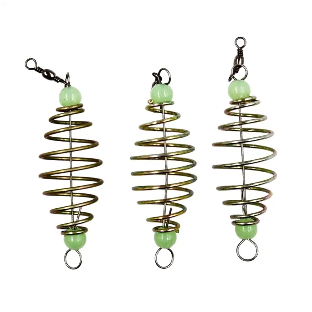 

5 Pcs Fishing Spring Feeder Fishing Bait Cage for Carp Fishing Inline Hanging Method Feeder