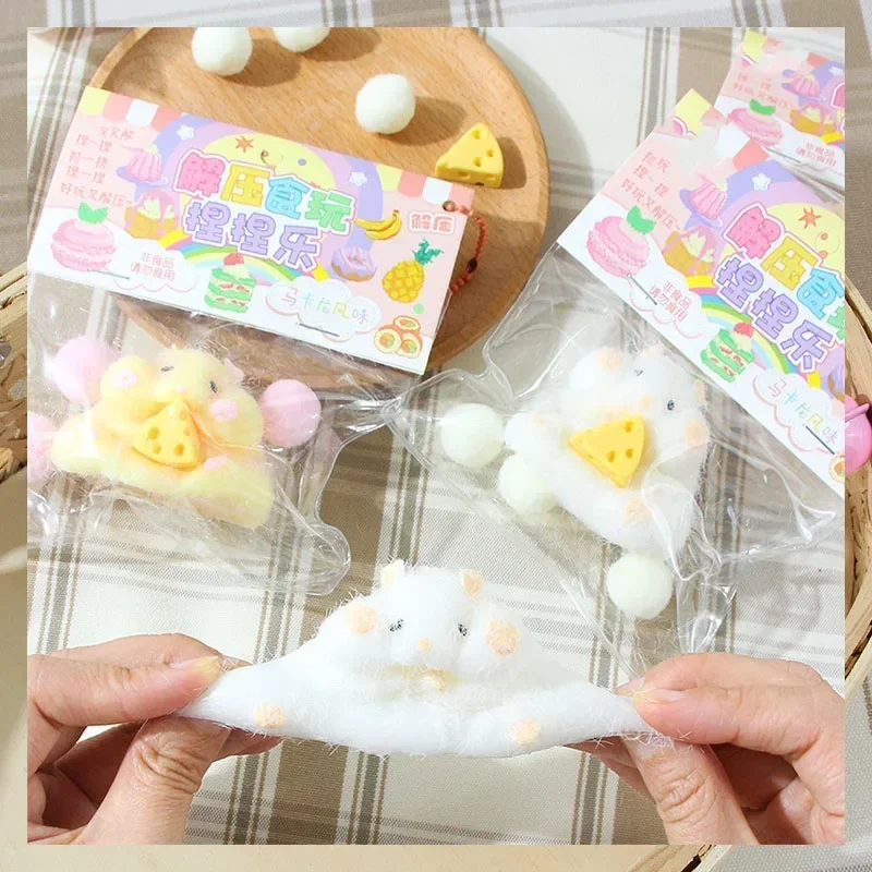 Cute Hamster Squeeze Toy Silicone Pinch Decompression Toy For Kids Gift Stress Reliever Toys 4