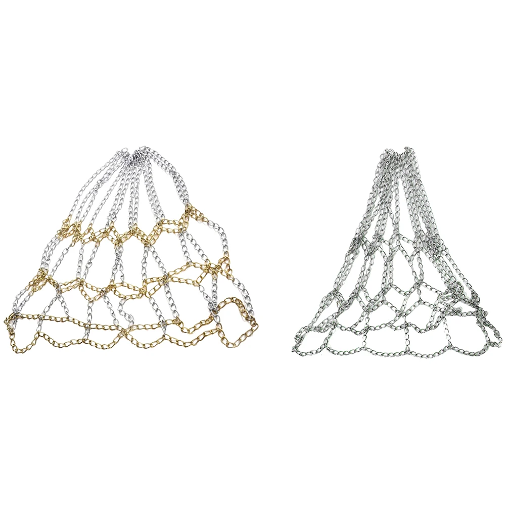 Durable Basketball Target Net Rustproof Galvanized Iron Chain Net Metal Chain Basketball Net for Basketball Hoop 2