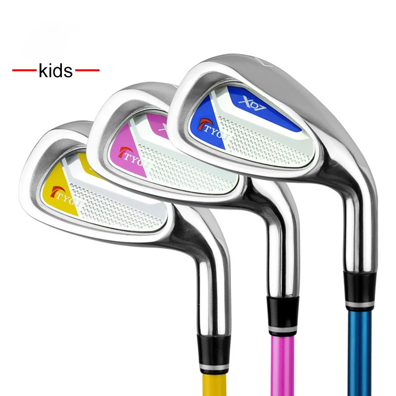 2025 new children's golf clubs 3-12 years old boys and girls beginners right-handed golf training steel rod carbon rod material
