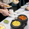 Double Slow Cooker,2 Pot Small Mini Crock Buffet Servers and Warmer,Dual Pot Oval Manual Slow Cooker 2