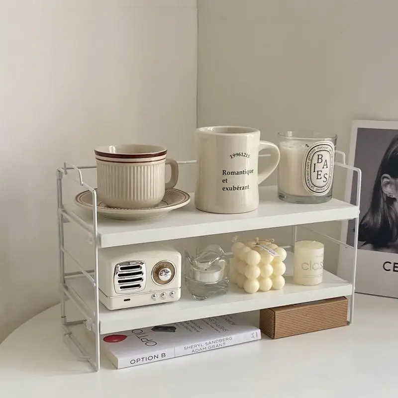 

Stackable Cosmetic Perfume Aromatherapy Shelf Creative Desktop Books Sundries Ornaments Storage Rack Bathroom Makeup Organizer