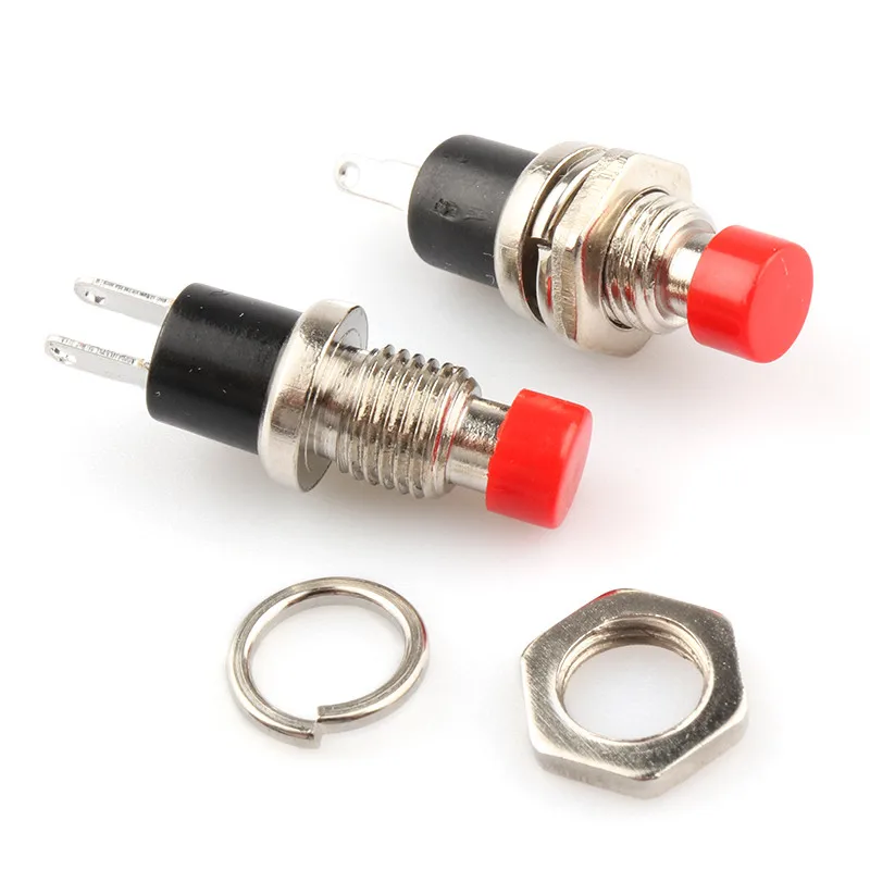 

100 pcs SPST Mini Push Momentary Switch red Green yellow white Blue Black