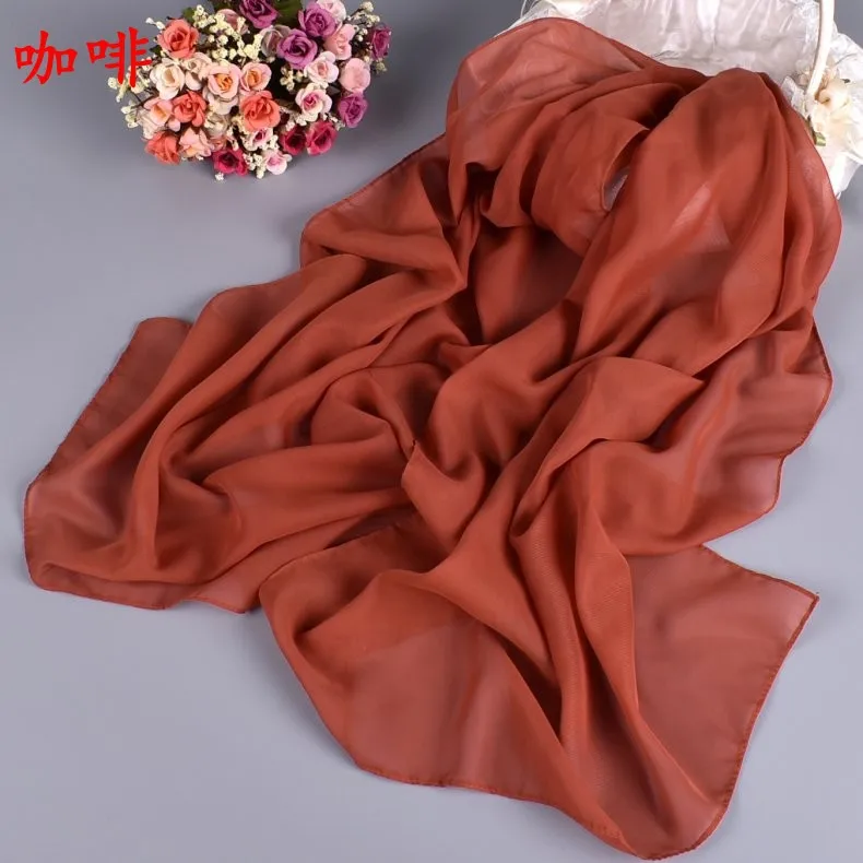 women's long chiffon scarf
