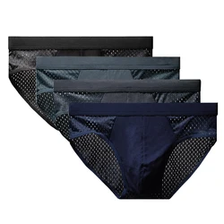 Men's Breathable Ice Silk Mesh Briefs - XXXL (Multicolor)