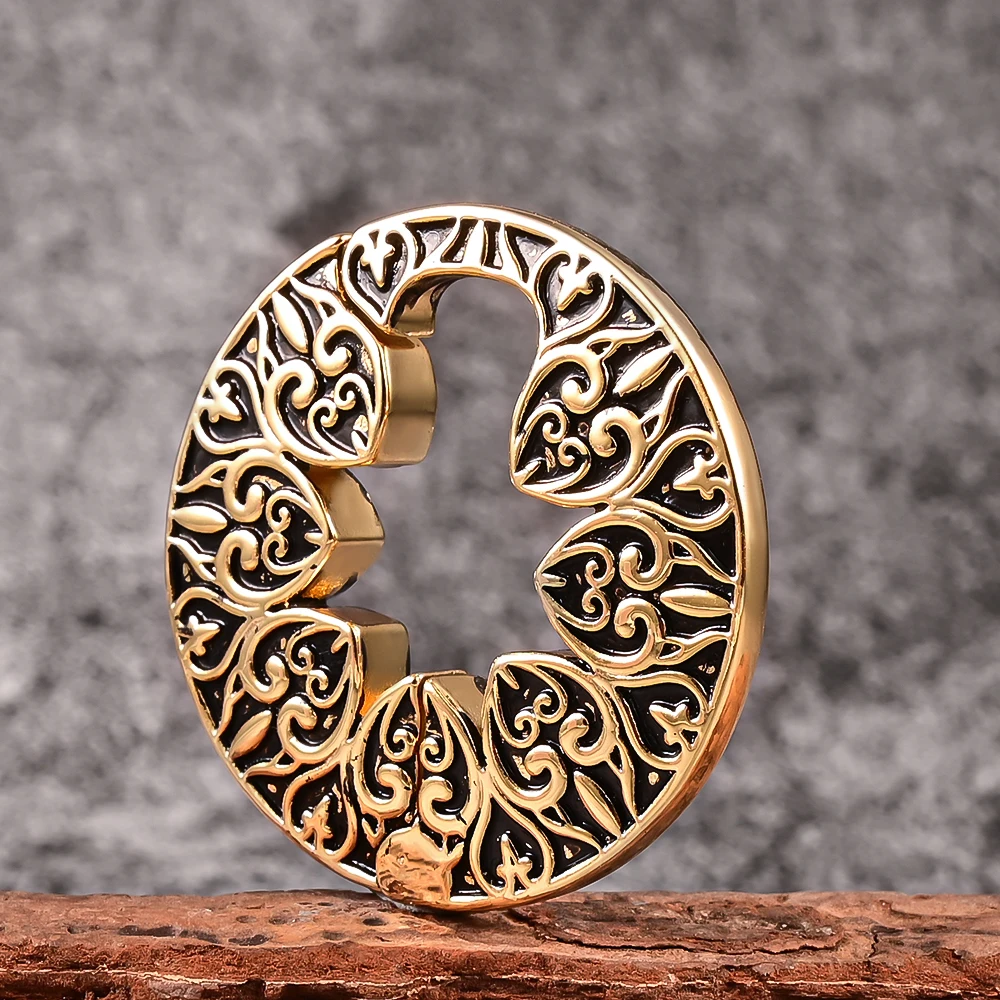 Vankula 2pcs Vintage Heart Flower Ear Hanger Weights Plugs Tunnels Expander Gauges 4g(6mm) Stretching Kit Body Piercing Jewelry