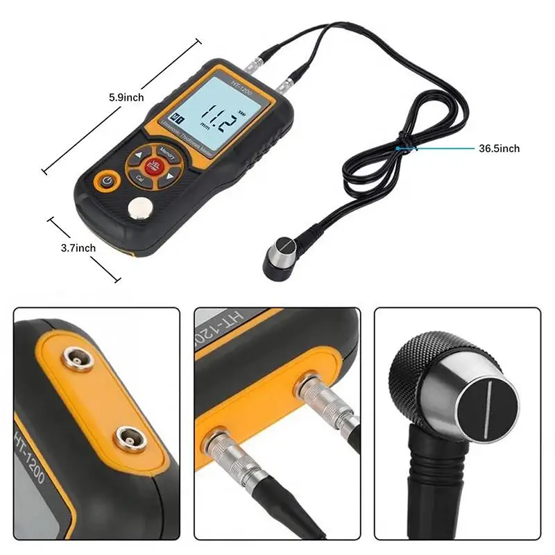 HTI HT-1200 Intelligent Ultrasonic Thickness Meter Metal High Precision Thicknes